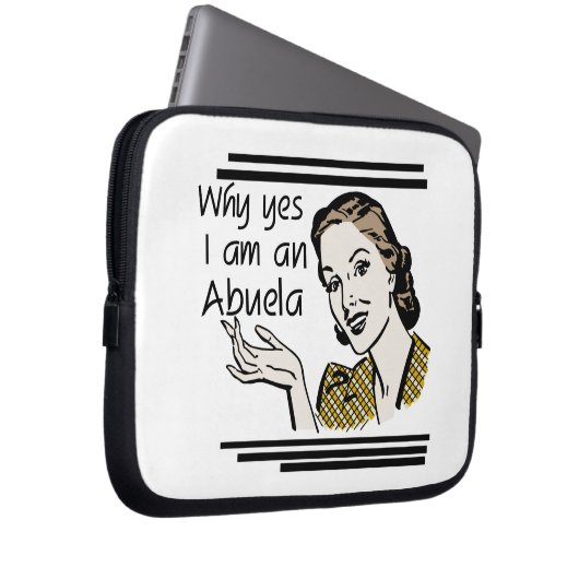 Retro Abuela Gits Laptopschutzhülle (Vorne Rechts)