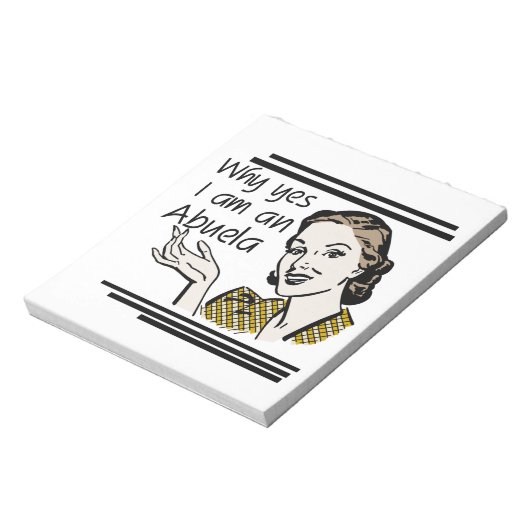 Retro Abuela Gits Notizblock (Rotiert)