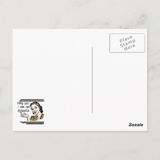 Retro Abuela T - Shirt und Geschenke Postkarte (Rückseite)