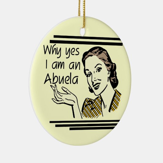 Retro Abuela T - Shirts und Geschenke Keramikornament (Rechts)