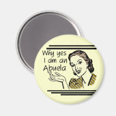 Retro Abuela T - Shirts und Geschenke Magnet (Vorderseite/Rückseite)