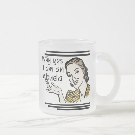 Retro Abuela T - Shirts und Geschenke Mattglastasse (Rechts)