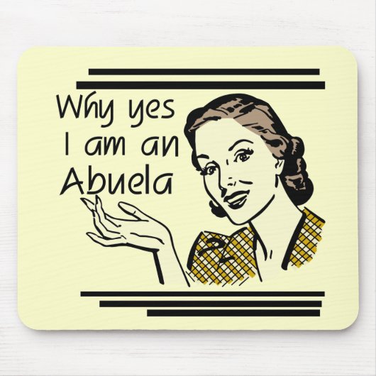 Retro Abuela T-Shirts und Geschenke Mousepad (Vorne)