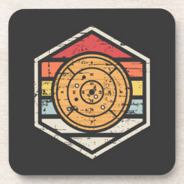 Retro-Abzeichen Crokinole Getränkeuntersetzer