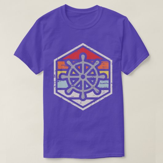 Retro Abzeichen Helm T-Shirt (Design vorne)