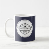 Retro-Abzeichen-Logo-Abschluss-Klasse 20XX Kaffeetasse (Links)