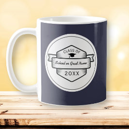 Retro-Abzeichen-Logo-Abschluss-Klasse 20XX Kaffeetasse