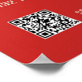 Retro-Abzeichen und QR-Code Poster (Ecke)