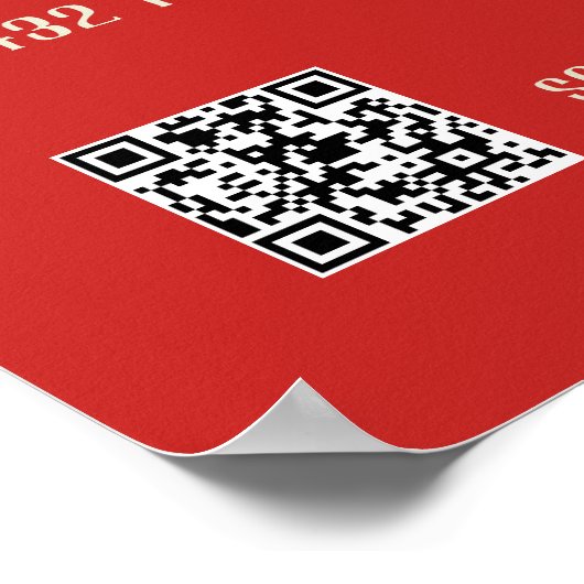 Retro-Abzeichen und QR-Code Poster (Ecke)