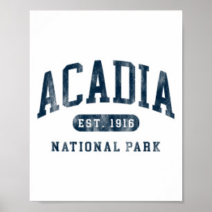 Retro Acadia National Park Maine Est 1916 Herren D Poster
