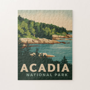 Retro Acadia Nationalpark Bar Harbor Puzzle