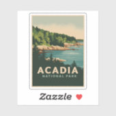 Retro Acadia Nationalpark Bar Harbour Aufkleber (Blatt)