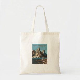Retro Acadia Nationalpark Landschaft Tragetasche
