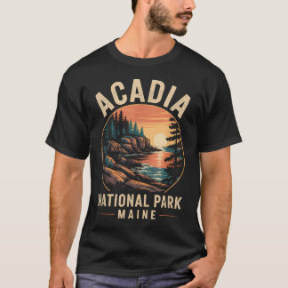 Retro Acadia Nationalpark Maine Gegr. 1916 T-Shirt