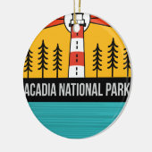 Retro Acadia Nationalpark Maine Portland Souvenir Keramik Ornament (Links)
