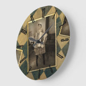 Retro Accordion Große Wanduhr (Winkel)