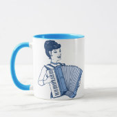 Retro Accordion Lady Tasse (Links)