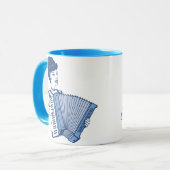 Retro Accordion Lady Tasse (Vorderseite Links)