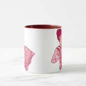 Retro Accordion Lady Tasse (Zentrum)
