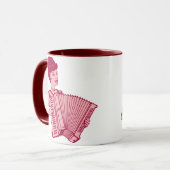 Retro Accordion Lady Tasse (Vorderseite Links)