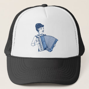 Retro Accordion Lady Truckerkappe