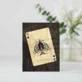 Retro Ace des Spades Postkarte (Stehend Vorderseite)