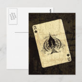 Retro Ace des Spades Postkarte (Vorne/Hinten)