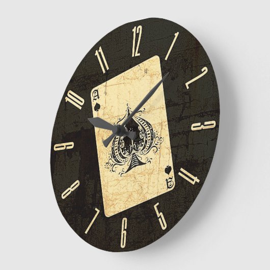 Retro-Ace Große Wanduhr (Winkel)