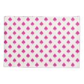 Retro Ace Spades Pattern Fuchsia Pink BOHO Chic Kissenbezug (Rückseite)