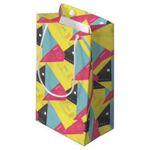 Retro Achtzigerjahre Art-Papier-Geschenk-Tasche Kleine Geschenktüte