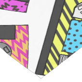 Retro Achtzigerjahre Neunzigerjahre gemusterte Kurzer Tischläufer (Ecke)