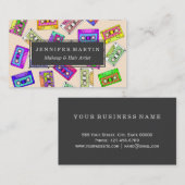 Retro Achtzigerjahre Neunzigerjahre gemusterte Visitenkarte (Vorne/Hinten)