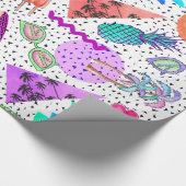 Retro Achtzigerjahre Neunzigerjahre Geschenkpapier (Ecke)