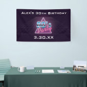 Retro Achtzigerjahre Party-Fahne Banner (Messeveranstaltung)