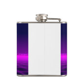 Retro Achtzigerjahre synthwave glühende Flachmann (Rückseite)