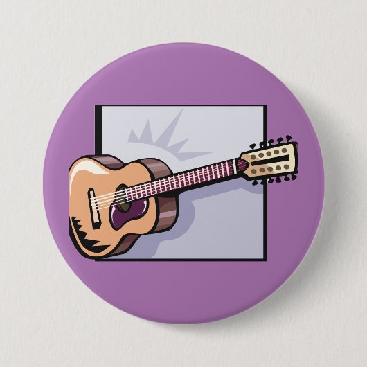 Retro Acoustic 12-String Gitarre Button (Vorderseite)