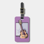 Retro Acoustic 12-String Gitarre Gepäckanhänger (Vorderseite vertikal)