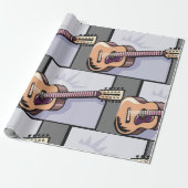 Retro Acoustic 12-String Gitarre Geschenkpapier (Ungerollt)