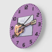 Retro Acoustic 12-String Gitarre Große Wanduhr (Winkel)