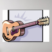Retro Acoustic 12-String Gitarre Poster (Vorne)