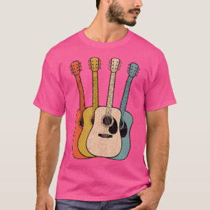 Retro Acoustic Gitarre Vintage Gitarre Coole Musik T-Shirt