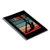 Retro Acrobat Aerial Silks Girl Aerialist Notizblock (Rechte Seite)