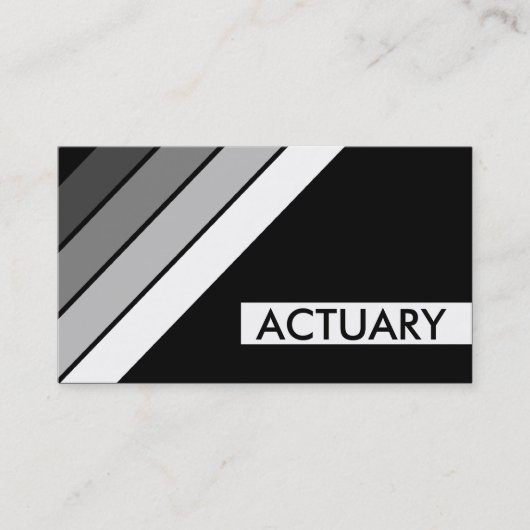 Retro ACTUARY Visitenkarte (Vorderseite)