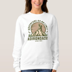 Retro Adirondacks Mountain Wandern Sonnenuntergang Sweatshirt