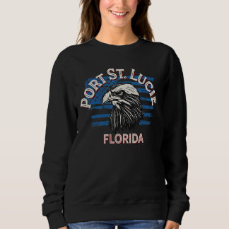 Retro Adler USA-Flagge Florida Vintage Port St. Sweatshirt