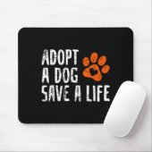 Retro Adoptiere Hund Rette Leben Tierrettung Hunde Mousepad (Mit Mouse)