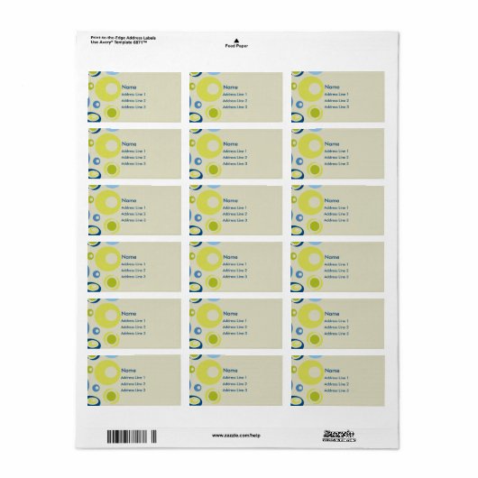 Retro Adressaufkleber (Vorne)