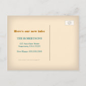 Retro-Adressenänderung Postkarte (Rückseite)