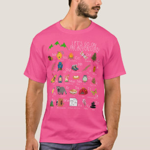 Retro Adventure Camping Alphabet Albergo Colmanicc T-Shirt