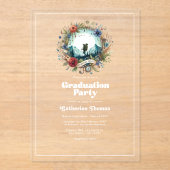 Retro Adventure erwartet Akryllische Graduierungsp Acryleinladungen (Vorderseite)